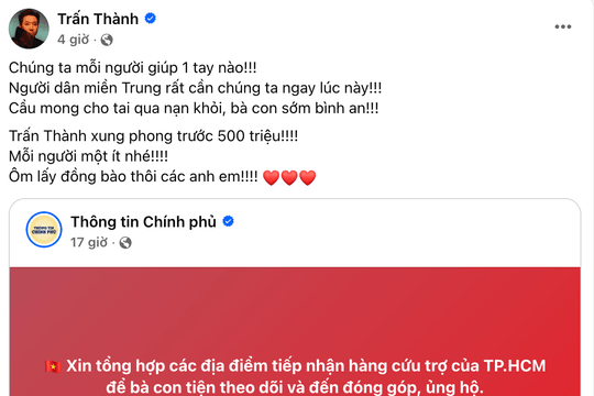 Sao Việt quyên góp hàng tỷ đồng hỗ trợ miền Trung vượt lũ