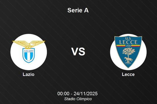 Nhận định Lazio vs Lecce - Serie A, 24/11/2025 00:00
