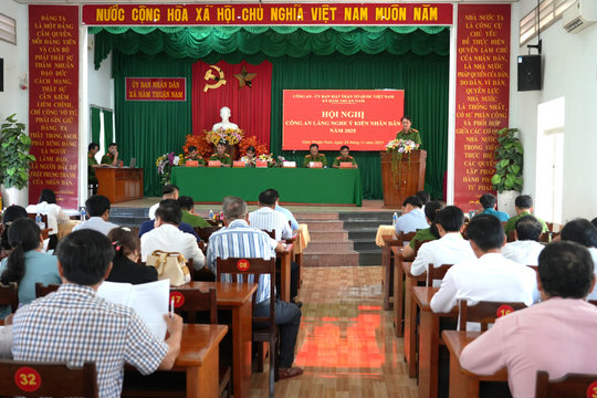 Công an xã Hàm Thuận Nam lắng nghe ý kiến Nhân dân, nâng cao chất lượng phục vụ