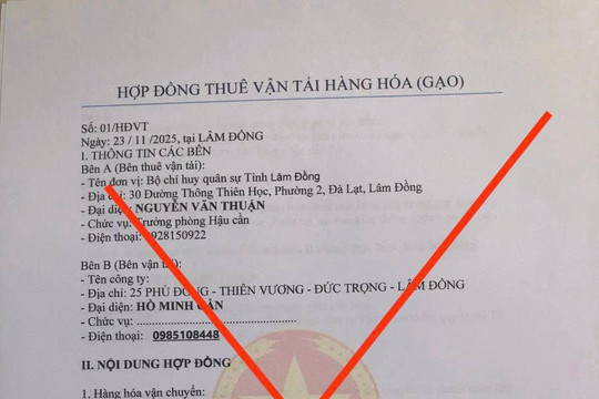 Cảnh giác thủ đoạn giả mạo đơn vị Quân đội để lừa đảo