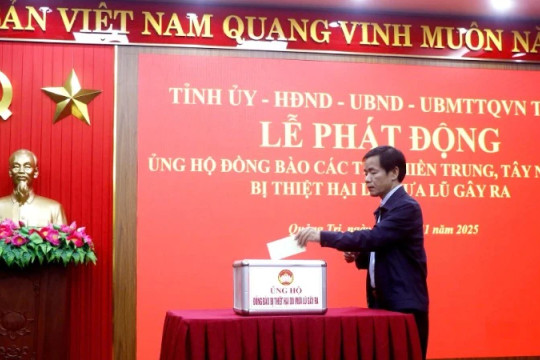 Quảng Trị kêu gọi, phát động ủng hộ đồng bào miền trung, Tây Nguyên bị thiệt hại do mưa lũ