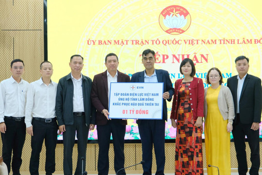 EVN hỗ trợ 1 tỷ đồng giúp Lâm Đồng khắc phục hậu quả mưa lũ