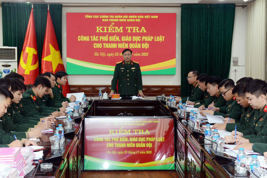 Kiểm tra công tác phổ biến, giáo dục pháp luật cho thanh niên tại Học viện Hậu cần