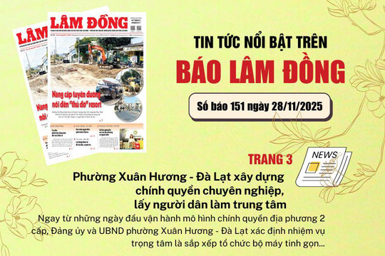 Mời độc giả đón đọc báo in Lâm Đồng hôm nay (28/11)
