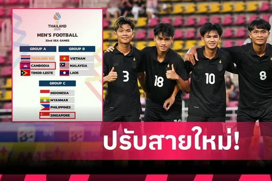 SEA Games 33: Singapore thay Campuchia, U22 Việt Nam giữ nguyên bảng