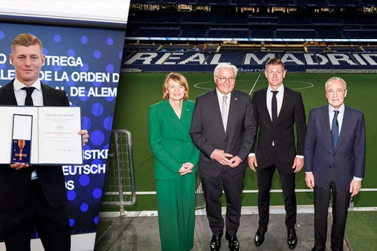Cầu thủ Toni Kroos được trao tặng danh hiệu cao quý nhất của Đức