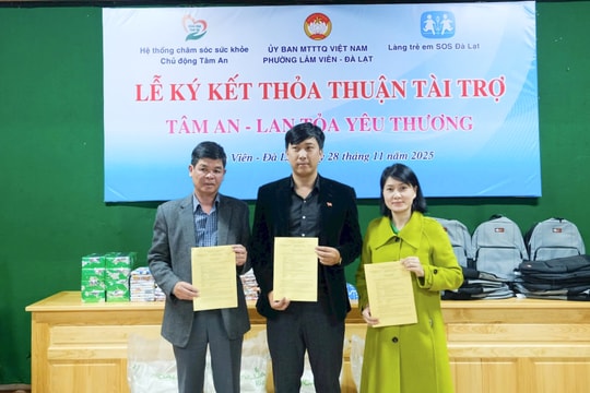 Ký kết hợp tác tài trợ cho trẻ em và nhóm yếu thế tại Lâm Viên - Đà Lạt