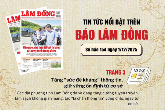 Mời độc giả đón đọc báo in Lâm Đồng hôm nay (1/12)