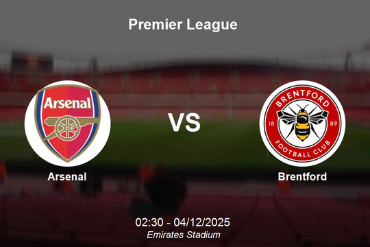 Nhận định Arsenal vs Brentford - Premier League: cơ hội củng cố ngôi đầu