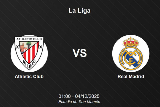 Nhận định Athletic Club vs Real Madrid - La Liga: Cửa trên cho Real Madrid