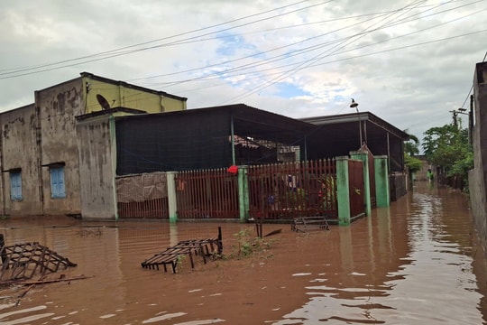 Lương Sơn cho học sinh nghỉ học, khẩn trương di dời dân vì nước lũ dâng cao