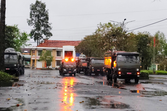Lữ đoàn 657 hoàn thành nhiệm vụ khắc phục thiên tai tại xã Cát Tiên