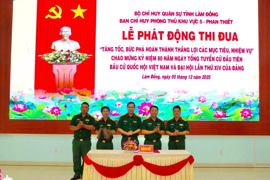 Phòng thủ Khu vực 5 - Phan Thiết thi đua hoàn thành thắng lợi các mục tiêu