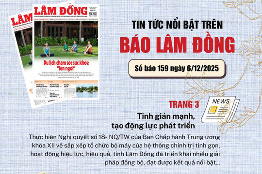 Mời độc giả đón đọc báo in Lâm Đồng hôm nay (6/12)