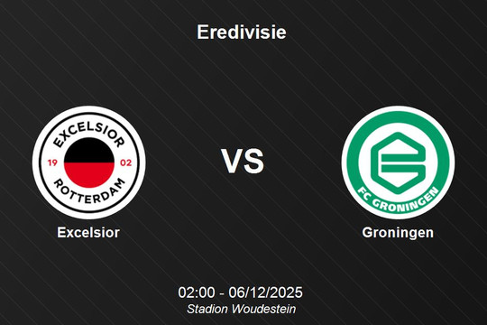 Nhận định Excelsior vs Groningen - Eredivisie trước giờ bóng lăn