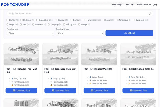 FontChuDep.mobi – Công cụ tạo phông chữ online độc đáo