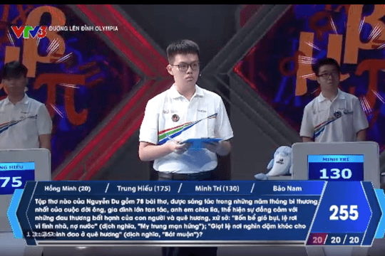 Olympia: Nam sinh Đồng Nai Phạm Bảo Nam giành 335 điểm