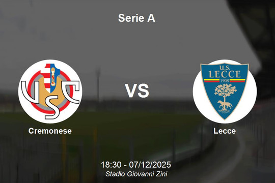 Nhận định Cremonese vs Lecce - Serie A, 18:30 ngày 07/12/2025