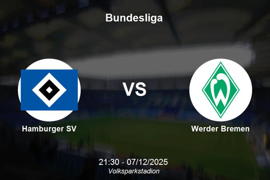 Nhận định Hamburger SV vs Werder Bremen - Bundesliga 07/12