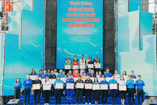 Lâm Đồng có 2 tập thể được tuyên dương tại Ngày hội Thanh niên Việt Nam 2025