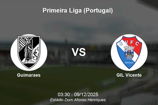 Nhận định Guimaraes vs GIL Vicente - Primeira Liga
