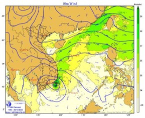 Vùng biển Lâm Đồng có gió mạnh cấp 7, sóng cao đến 5m