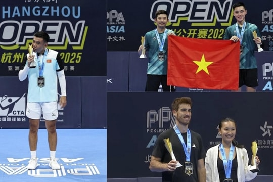 Quang Dương lập cú hat-trick danh hiệu tại Indian Pickleball League