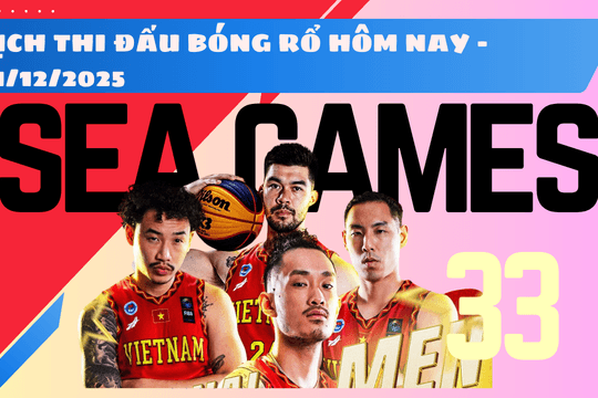 Lịch thi đấu bóng rổ SEA Games 33 ngày 11/12/2025