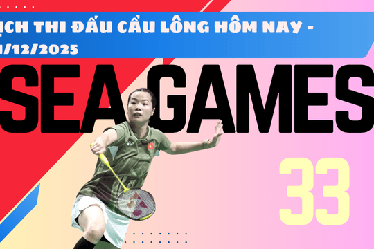 Lịch thi đấu cầu lông SEA Games 33 ngày 11/12/2025
