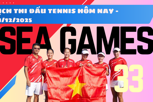Lịch thi đấu tennis SEA Games 33 ngày 11/12/2025