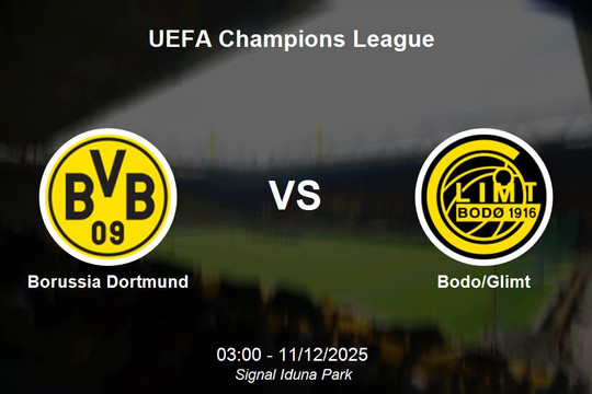 Nhận định Dortmund vs Bodo/Glimt - UEFA Champions League