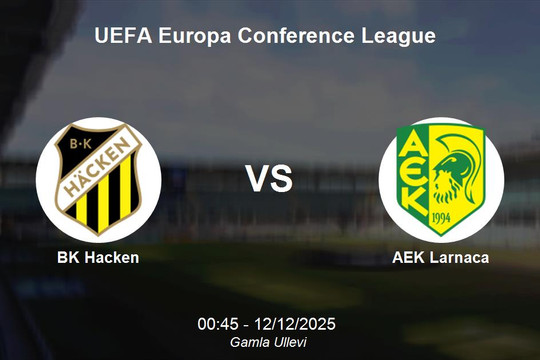 Nhận định BK Hacken vs AEK Larnaca - Conference League
