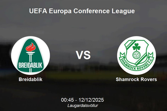 Nhận định Breidablik vs Shamrock Rovers - Europa Conference League