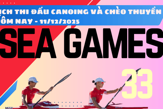 Lịch thi đấu Canoing và chèo thuyền SEA Games 33 2025 hôm nay 12/12/2025