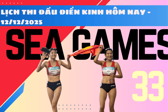 Lịch thi đấu chung kết điền kinh SEA Games 33 2025 hôm nay 12/12/2025