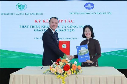 Sở GDĐT Lâm Đồng ký kết hợp tác toàn diện với Trường Đại học Sư phạm Hà Nội