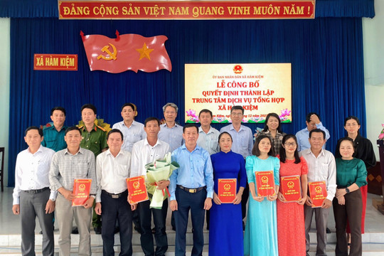 Xã Hàm Kiệm thành lập Trung tâm Dịch vụ tổng hợp