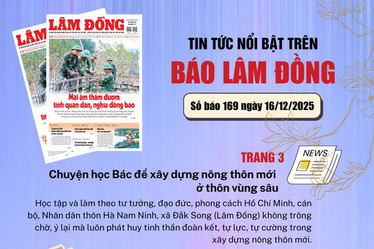 Mời độc giả đón đọc báo in Lâm Đồng hôm nay (16/12)