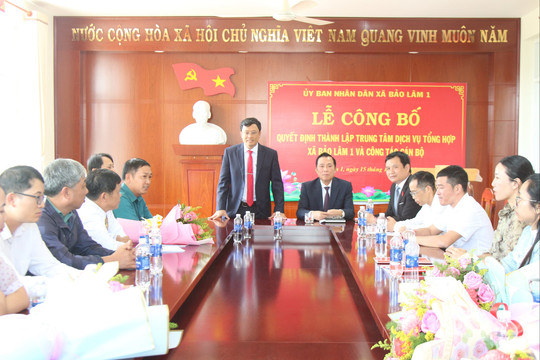 Thành lập Trung tâm Dịch vụ tổng hợp xã Bảo Lâm 1
