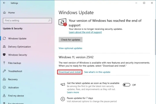Hướng dẫn nâng cấp Windows 10 lên Windows 11 phiên bản 25H2