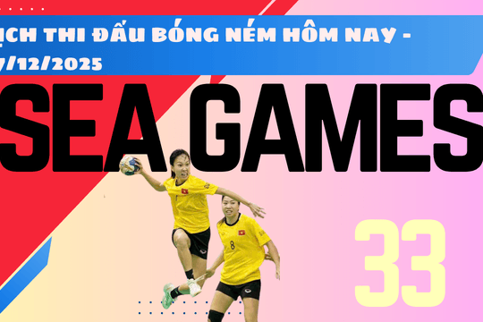 Lịch thi đấu bóng ném SEA Games 33 hôm nay 17/12/2025