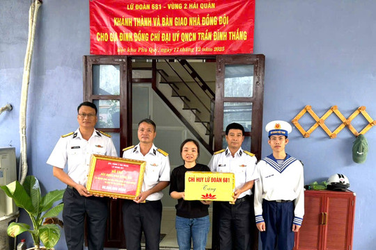 Trao nhà đồng đội cho quân nhân có hoàn cảnh khó khăn tại Đặc khu Phú Quý