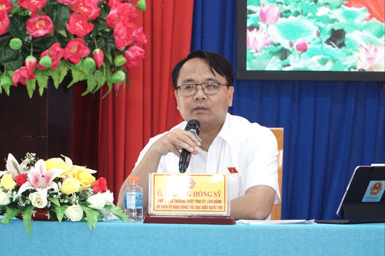Phó Bí thư Thường trực Tỉnh ủy Lâm Đồng Đặng Hồng Sỹ tiếp xúc với cử tri phường Phước Hội