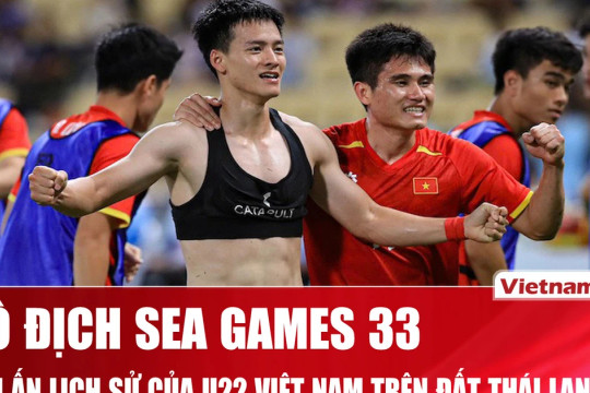 Khoảnh khắc vỡ òa của U22 Việt Nam sau màn ngược dòng kinh điển trước U22 Thái Lan