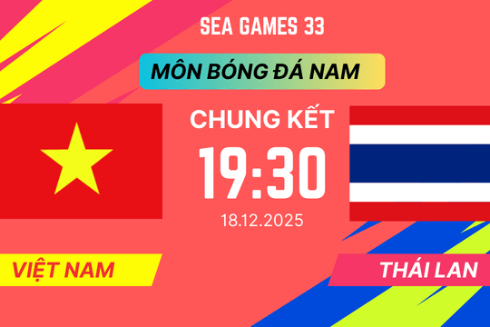 Tường thuật trực tiếp ĐT U22 Việt Nam vs U22 Thái Lan 19h30 hôm nay 18/12/2025