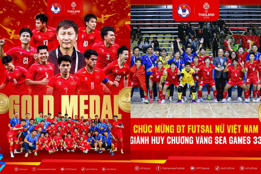 Việt Nam giành 2 HCV, thống trị môn bóng đá tại SEA Games 33