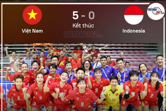 Indonesia thảm bại 1-13 trước Việt Nam tại SEA Games