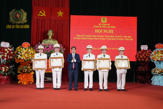 Công an Cao Bằng tổng kết 2025, triển khai nhiệm vụ 2026