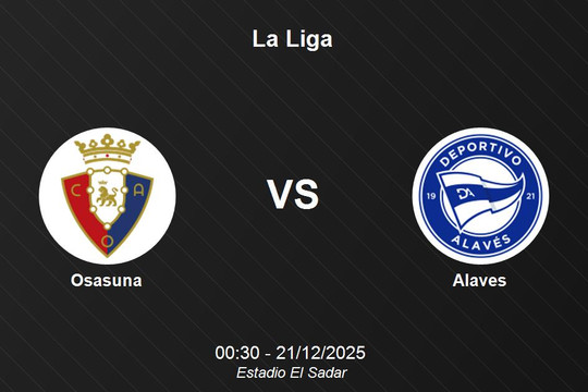 Nhận định Osasuna vs Alaves - Vòng 17 La Liga