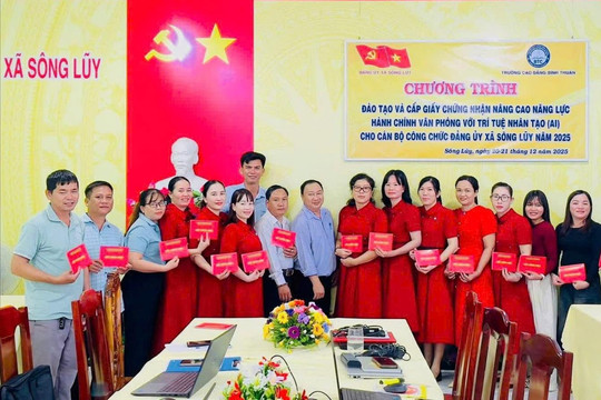 Xã Sông Lũy đào tạo cán bộ, công chức về trí tuệ nhân tạo